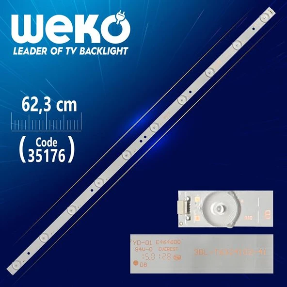3BL-T6324102-41 - B TYPE - 62.3 Cm 10 Ledli - WK-119 Led Tv Bar ürün görseli 1