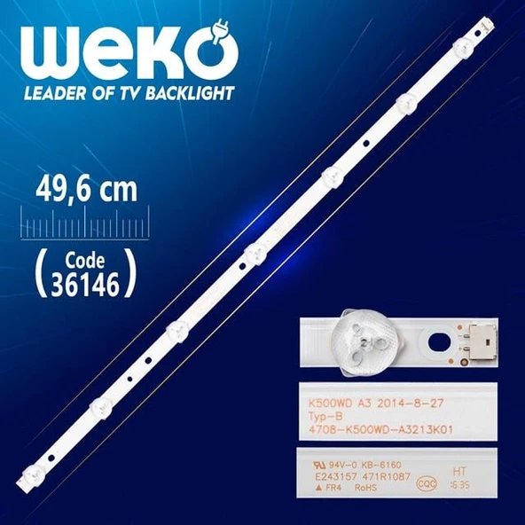 K500WD 4708-K500WD-A3213K01 TYP-B Tv Led Bar (Tvnizi açıp içindeki led barla birebir aynısı olduğunu görmeden almayınız. Sonrasında iade ALMAMAKTAYIZ.) ürün görseli 1