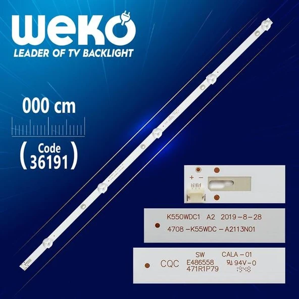 K550WDC1 A2 4708-K550WD-A2113N01 5 Ledli 6V Tv Led Bar (Tvnizi açıp içindeki led barla birebir aynısı olduğunu görmeden almayınız. Sonrasında iade ALMAMAKTAYIZ.) ürün görseli 1