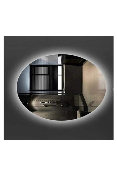 GLOBAL LED MIRROR 40x60 Cm Elips Ledli Ayna Banyo Aynası Dekoratif Ayna Boy Ayna Salon Duvar Ayna ürün görseli 1