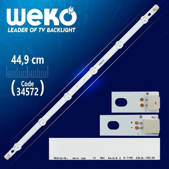 42 Row Rev0.8 2 R-Type - 6 Ledli 44.9 Cm  - (Wk-191) ürün görseli 1