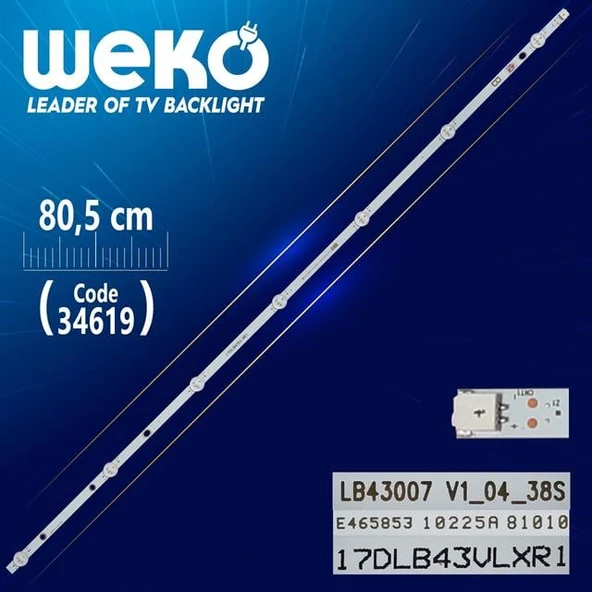 17Dlb43vlxr1 -B- Lb43007 V1_04_38S - 80.5 Cm 7 Ledli - (Wk-403) ürün görseli 1