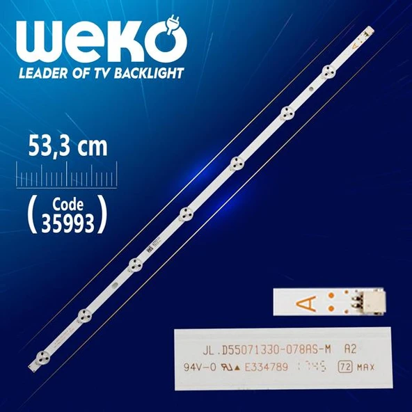 JL.D55071330-078AS-M A2  A TYPE - 7 Ledli - 53.3 CM - Tv Led Bar (Tvnizi açıp içindeki led barla birebir aynısı olduğunu görmeden almayınız. Sonrasında iade ALMAMAKTAYIZ.) ürün görseli 1