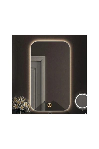 GLOBAL LED MIRROR 60x70 Cm Dokunmatik Tuşlu Ledli Ayna Banyo Aynası Dekoratif Ayna Boy Ayna Salon Duvar Ayna ürün görseli 1