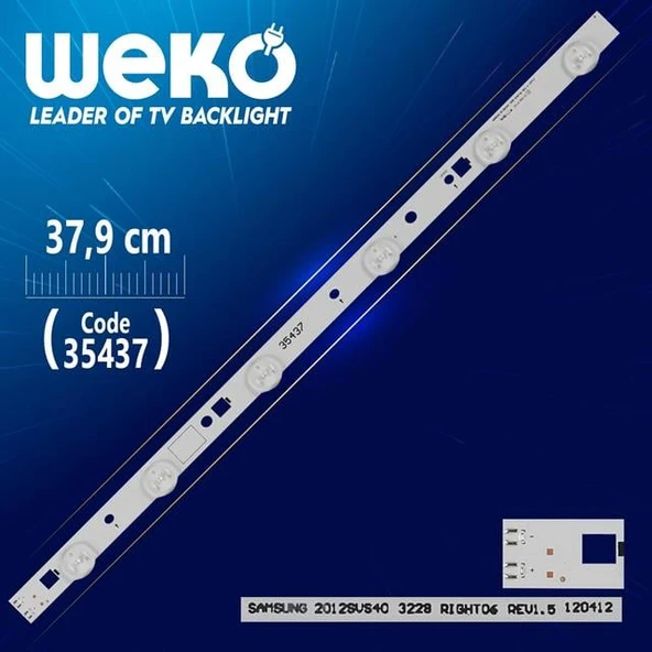 SAMSUNG 2012SVS40 3228 RIGHT06 REV1.5 120412 - 37.9 Cm 6 Ledli - WK-276 Led Tv Bar ürün görseli 1