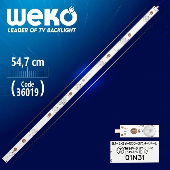 GJ-2K16-550-D714-V4-L  01N3 54.7 Cm Tv Led Bar (Tvnizi açıp içindeki led barla birebir aynısı olduğunu görmeden almayınız. Sonrasında iade ALMAMAKTAYIZ.) ürün görseli 1