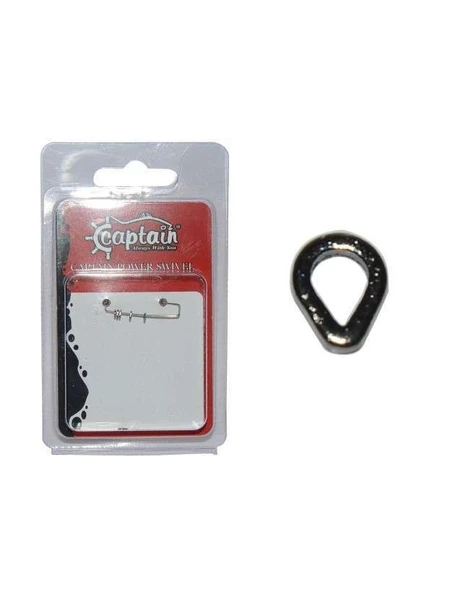 Captain 5144 Assist Halkası D-Halka 10lu Paket İnox Naturel ürün görseli 1