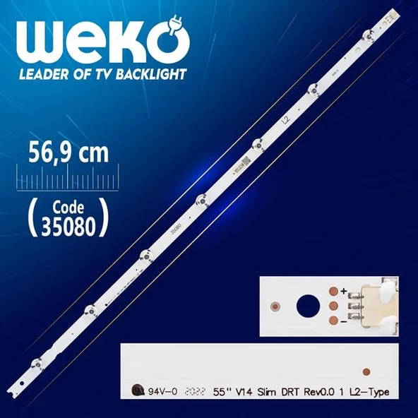 55'' V14 SLİM DRT REV0.0 1 L2-TYPE - 6916L 1741A - 56.9 Cm 7 Ledli - WK-468 Led Tv Bar ürün görseli 1