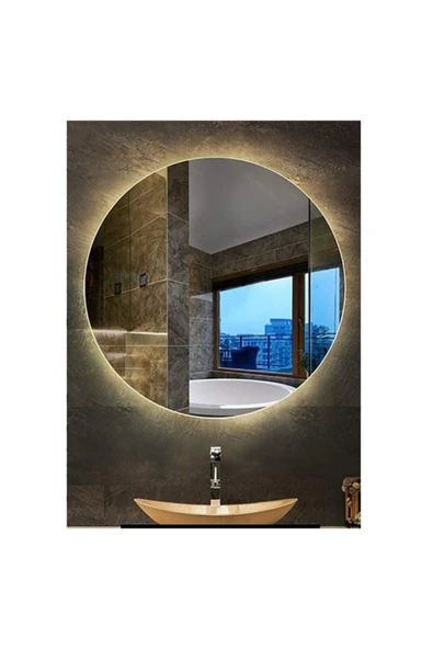 GLOBAL LED MIRROR 60 Cm Yuvarlak Ledli Ayna Banyo Aynası Dekoratif Ayna Boy Ayna Salon Duvar Ayna ürün görseli 1