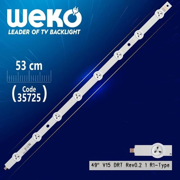 49'' V15 DRT REV0.2 1 R1-TYPE - 53 Cm 8 Ledli - WK-1195 Led Tv Bar ürün görseli 1