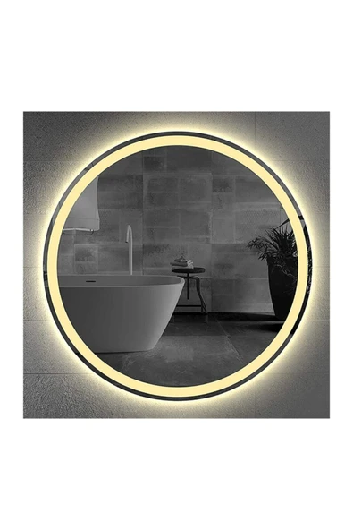 GLOBAL LED MIRROR 45 Cm Kumlamalı Ledli Yuvarlak Ayna Banyo Aynası Dekoratif Ayna Boy Ayna Salon Duvar Ayna ürün görseli 1