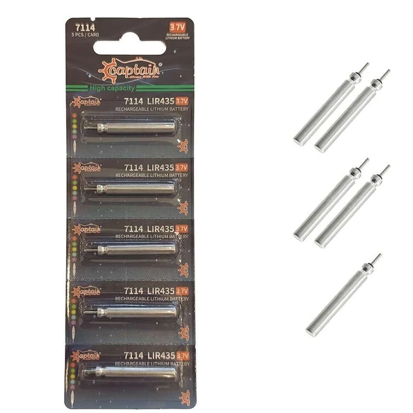 Captain 7114 Fosfor ve Şamandra İçin Şarj Olan PİL 5li Paket ürün görseli 1