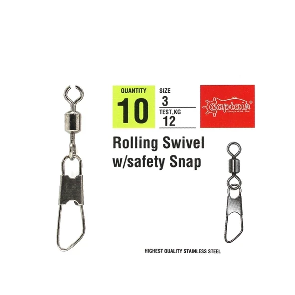 Captain 5028 Klips Safety 10lu Paket Black Nikel ürün görseli 1