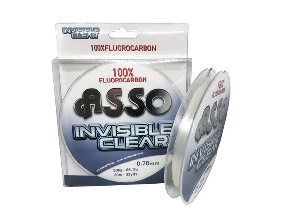 Asso Invisible Clear Paralel %100 Fluoro Carbon Misina 30mt ürün görseli 1