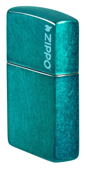 Zippo Candy Teal Matte Logo Dizayn Çakmak - Resim 6