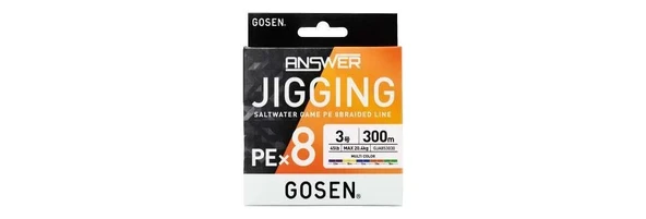 Gosen Jigging Answer PE 8 Örgü Jig ve Tai Rubber İpi 300mt Multi ürün görseli 1
