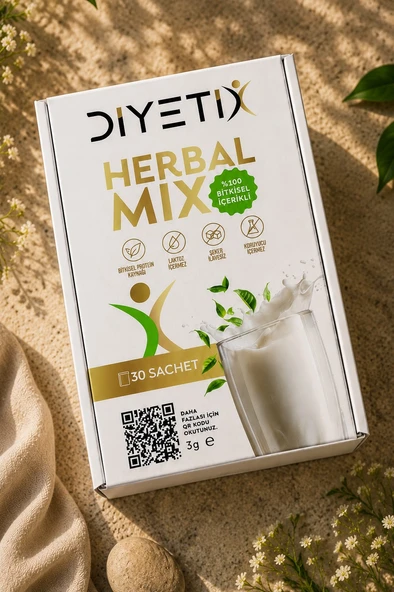 Diyetix Herbalmix Milk | Günlük Beslenmeyi Destekleyen Bitkisel İçecek Karışımı | 30 Şase | 1 Aylık ürün görseli 1