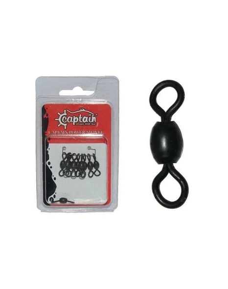 Captain 5008 Rulmanlı Crane Fırdöndü 6lı Paket Mat Black ürün görseli 1
