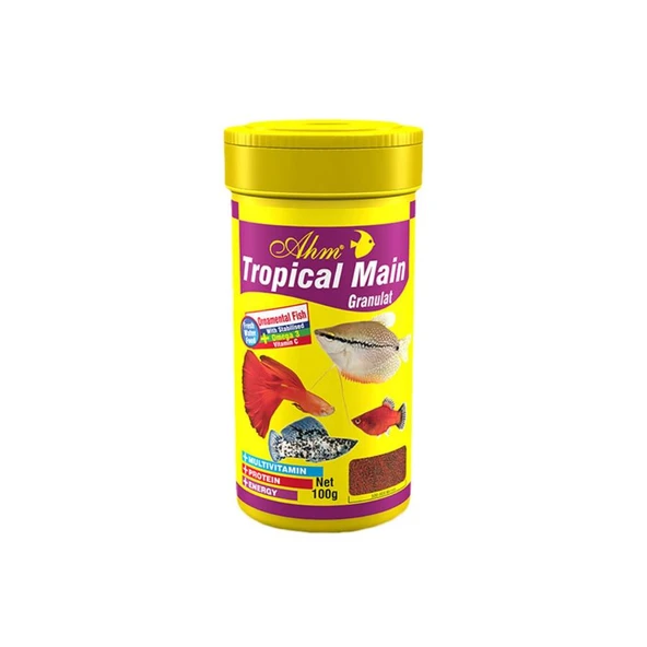 Ahm Tropical Main Granulat Küçük Ağızlı Süs Balığı Yemi 250 Ml ürün görseli 1