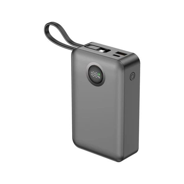 Dexim 20.000 Mah 65W Lightning+Type-C Kablolu Hızlı Şarj Taşınabilir Güç Kaynağı Şarj Cihazı DCA0071 ürün görseli 1