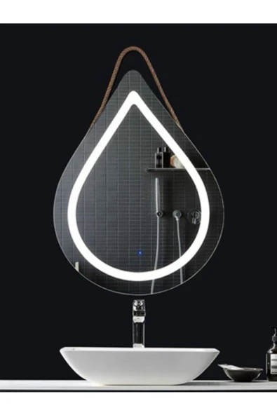 GLOBAL LED MIRROR Damla Ledli Banyo Aynası 40x60 Cm ürün görseli 1