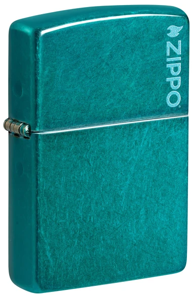 Zippo Candy Teal Matte Logo Dizayn Çakmak ürün görseli 1