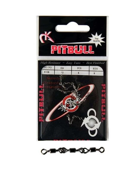 Pitbull 5105 3 Zincir Fırdöndü 5li Paket Black Nikel ürün görseli 1