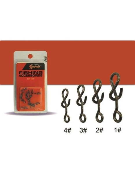 Captain 5019 Sahte Balık Klipsi Spiral 15li Paket Black Nikel ürün görseli 1
