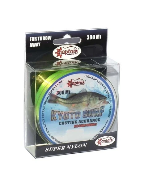 Captain Kyoto Surf 300mt Monofilament Misina Sarı ürün görseli 1
