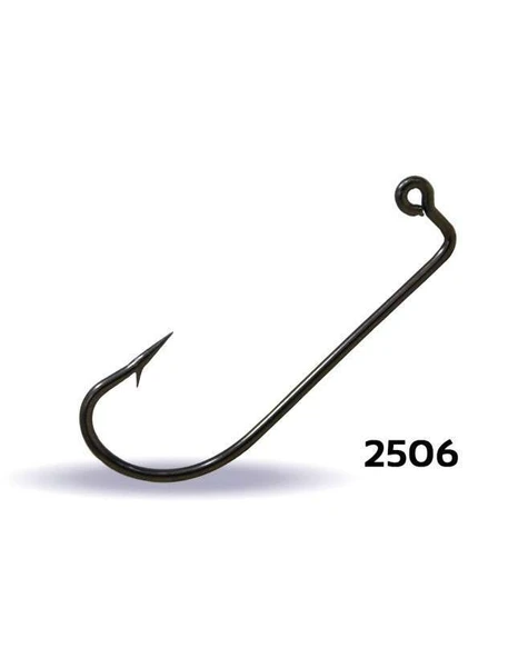Youvella 2506 Jig Head İğnesi Dövme Delikli Uzun 100lü Kutu Black Nikel ürün görseli 1