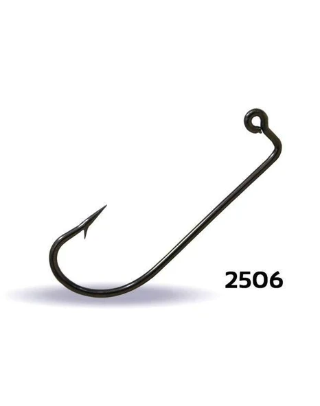 Youvella 2506 Jig Head İğnesi Dövme Delikli Uzun 100lü Kutu Black Nikel ürün görseli 1