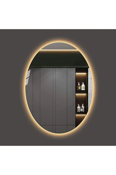 GLOBAL LED MIRROR 80x60 Günışığı Elips Işıklı Ayna Banyo Aynası Tuvalet Aynası Ledli Ayna 80*60 Elips ürün görseli 1