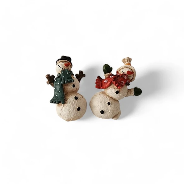 İkili Kardan Adam 7x5 cm - Resim 2