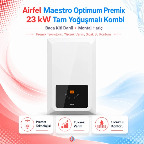 AİRFEL Maestro Optimum Premix 23 kW Tam Yoğuşmalı Kombi (Baca Kiti Dahil) (Montaj Hariç) ürün görseli 1
