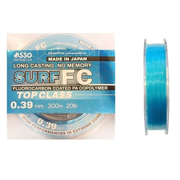 Asso Surf FC COATED Copolymer 300mt Long Casting No Memory Blue ürün görseli 1