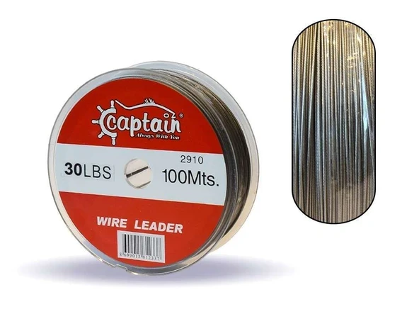 Captain Çelik Tel 100mt Steel Wire Leader - Resim 6