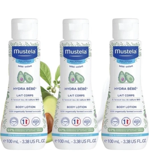 Mustela Hydra Bebe Vücut Losyonu 100 ml Mustela 3 Adet Çanta Boy ürün görseli 1