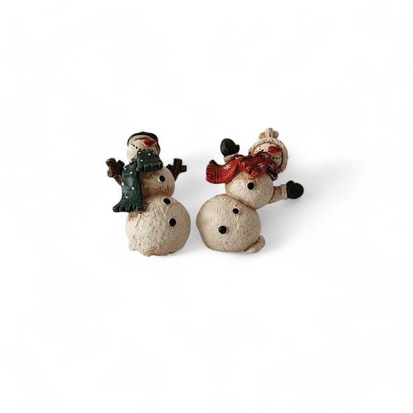 İkili Kardan Adam 7x5 cm - Resim 3