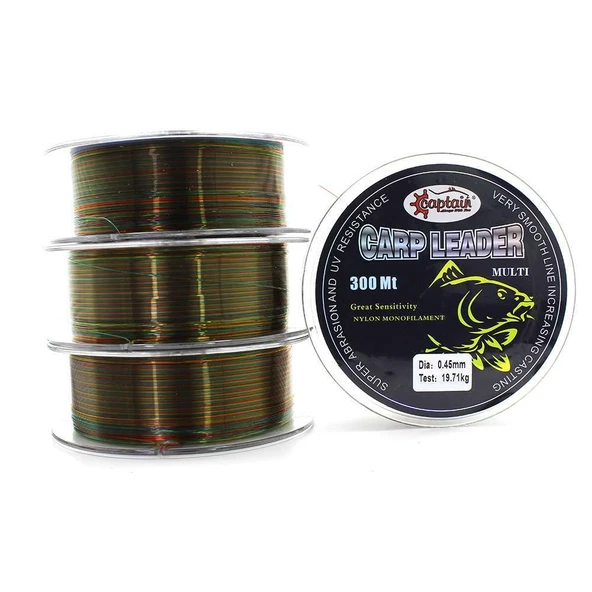 Captain Carp Leader 300mt Monofilament Misina Mullti ürün görseli 1