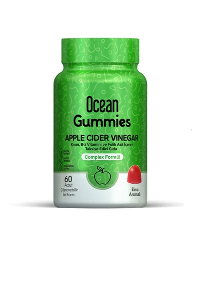 Ocean Gummies Apple Cider Vinegar 60 Çiğneme Form ürün görseli 1
