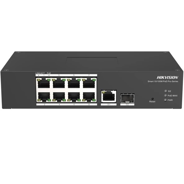 HIKVISION DS-3T1310P-SI/HS 8XFE+1XGE RJ45 110W POE SWİTCH ürün görseli 1