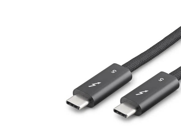 Type-C Thunderbolt 5 120 Gbps 240W 16K 60 Hz Şarj Ve Data Kablosu 1 M Siyah HDX7891 ürün görseli 1