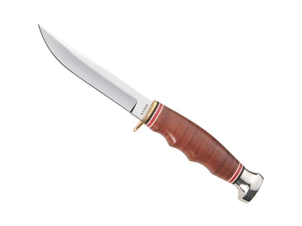 KA-BAR Hunter Deri Kabza Av Bıçağı - Resim 4