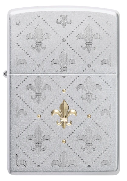 Zippo Fleur-De-Lys Pattern Dizayn Çakmak - Resim 2