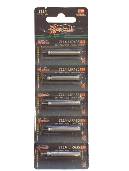 Captain 7114 Fosfor ve Şamandra İçin Şarj Olan PİL 5li Paket ürün görseli 1