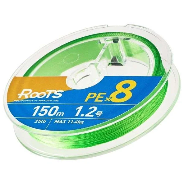 Gosen X8 Roots PE 8 Örgü Spin İp Misina 150mt AYeşil ürün görseli 1