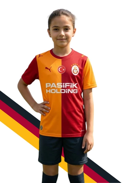 GS FRM 044 784994 GALATASARAY ORJİNAL LİSANSLI PUMA 2026/2027 İÇ SAHA PARÇALI ÇOCUK  FORMA ürün görseli 1