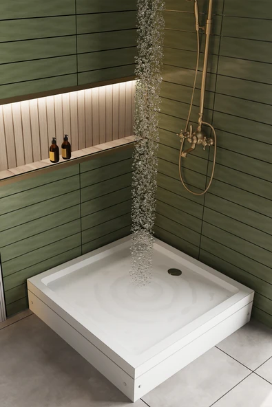 ICON BANYO 80 x 80 Kare Panelli H:15 Duş Teknesi ürün görseli 1