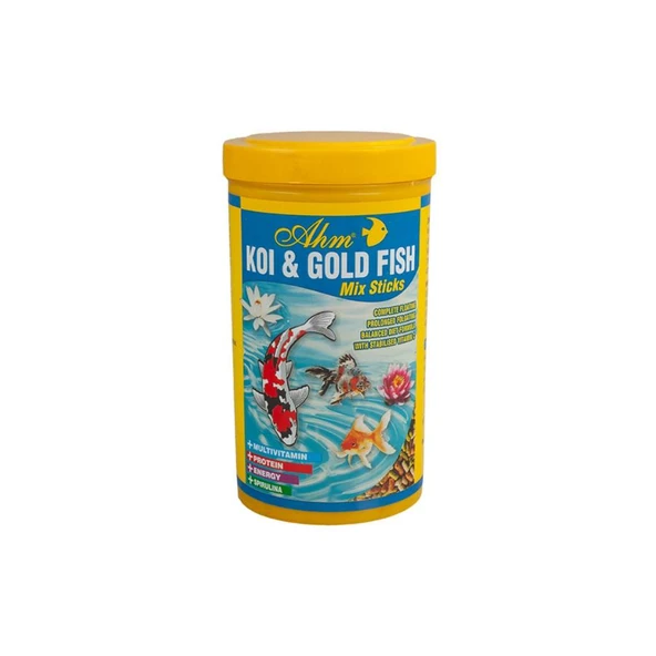 Ahm Koi Gold Fish Mix Sticks Japon Balığı Yemi 1000 Ml ürün görseli 1
