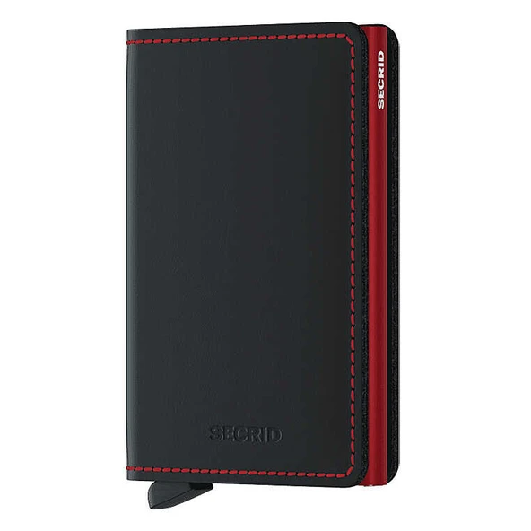 Secrid Slimwallet Matte Cüzdan, Siyah-Kırmızı ürün görseli 1